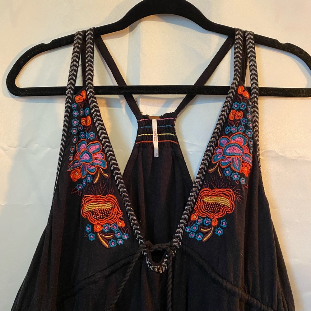 Free People deep v mini dress